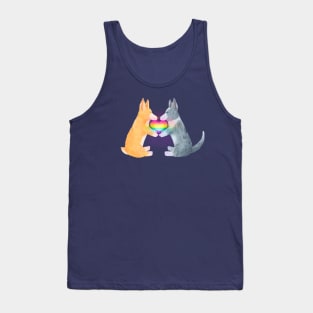 Corgi Pride Heart - Pembroke Welsh Corgi + Cardigan Welsh Corgi Tank Top